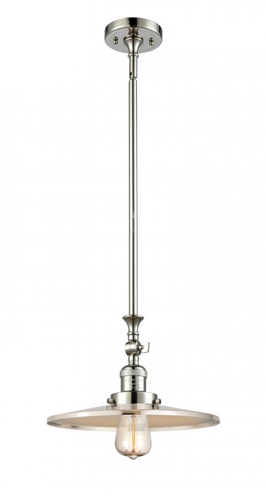 Appalachian - 1 Light - 12 inch - Polished Nickel - Stem Hung - Mini Pendant