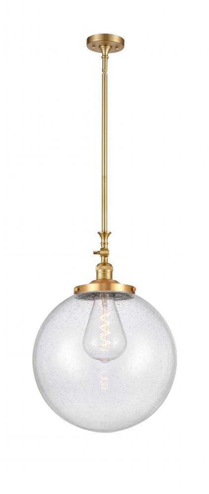 Beacon - 1 Light - 12 inch - Satin Gold - Stem Hung - Mini Pendant