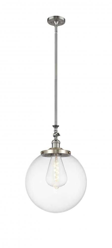 Beacon - 1 Light - 12 inch - Brushed Satin Nickel - Stem Hung - Mini Pendant