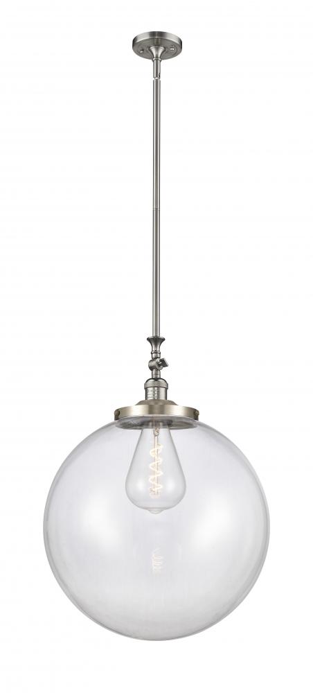 Beacon - 1 Light - 12 inch - Brushed Satin Nickel - Stem Hung - Mini Pendant