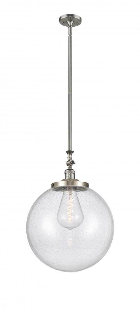 Beacon - 1 Light - 12 inch - Brushed Satin Nickel - Stem Hung - Mini Pendant