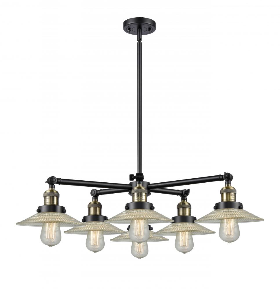 Halophane 6 Light Chandelier