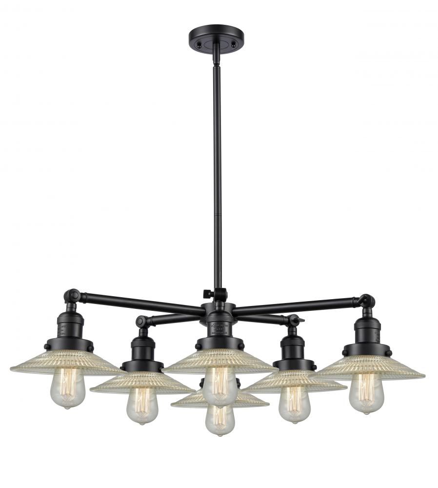 Halophane 6 Light Chandelier