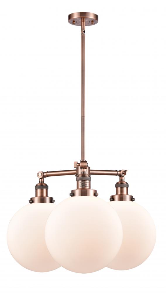 Beacon - 3 Light - 24 inch - Antique Copper - Stem Hung - Chandelier