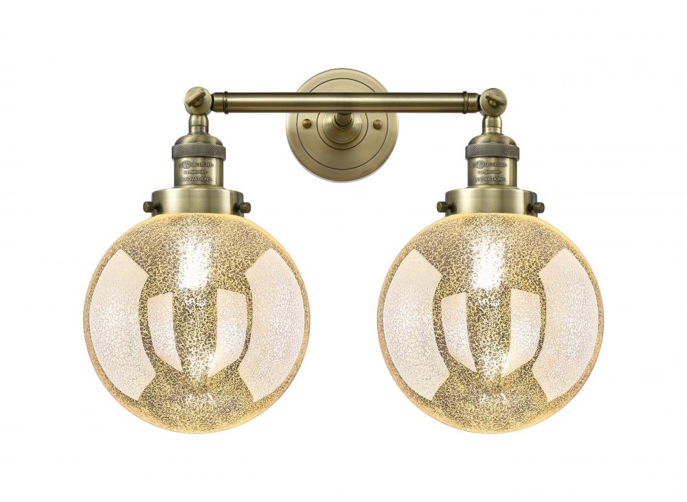 Beacon - 2 Light - 19 inch - Antique Brass - Bath Vanity Light