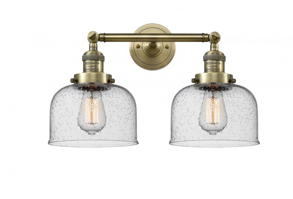 Bell - 2 Light - 19 inch - Antique Brass - Adjustable Bath Vanity Light