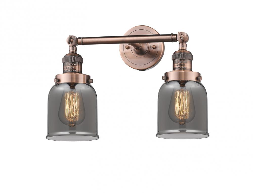 Bell - 2 Light - 16 inch - Antique Copper - Bath Vanity Light