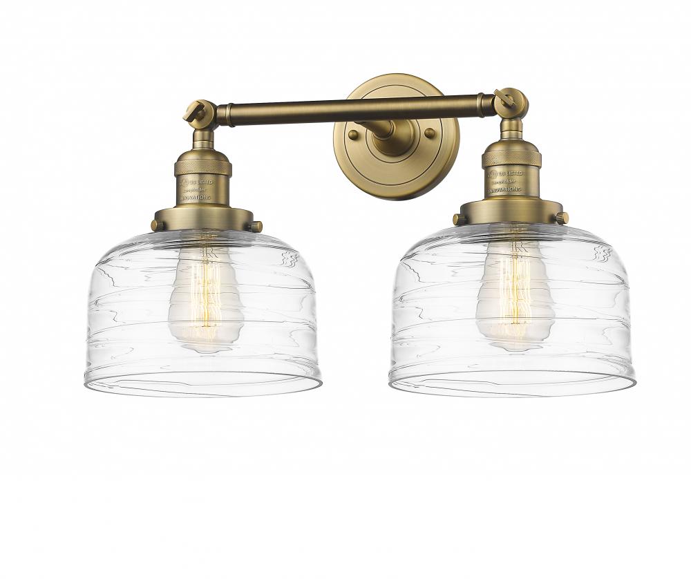 Bell - 2 Light - 19 inch - Brushed Brass - Bath Vanity Light