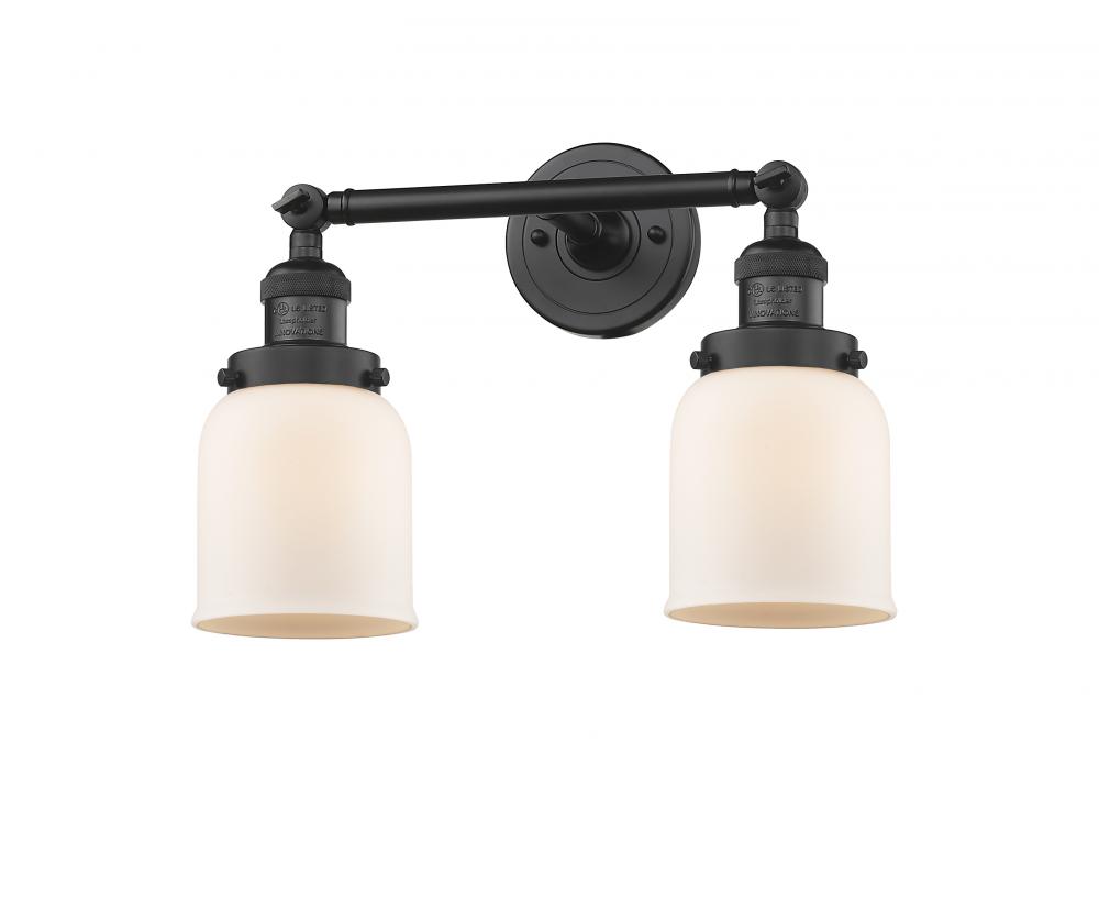 Bell - 2 Light - 16 inch - Matte Black - Bath Vanity Light