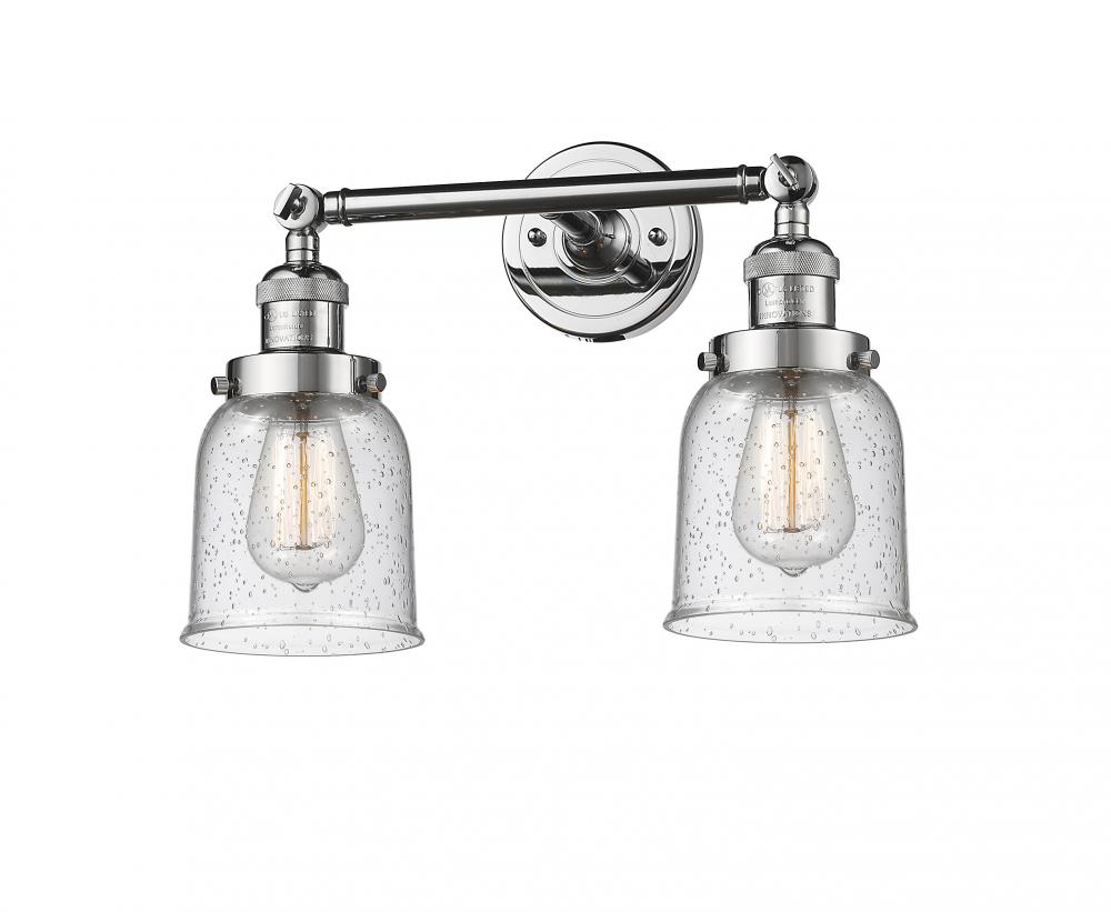 Bell - 2 Light - 16 inch - Polished Chrome - Adjustable Bath Vanity Light