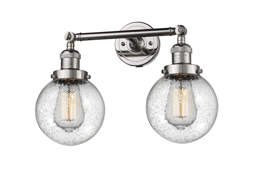 Beacon - 2 Light - 17 inch - Polished Nickel - Adjustable Bath Vanity Light
