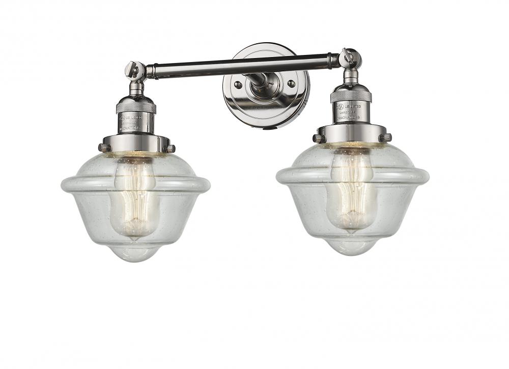 Oxford - 2 Light - 17 inch - Polished Nickel - Bath Vanity Light