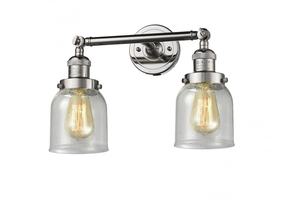 Bell - 2 Light - 16 inch - Polished Nickel - Adjustable Bath Vanity Light