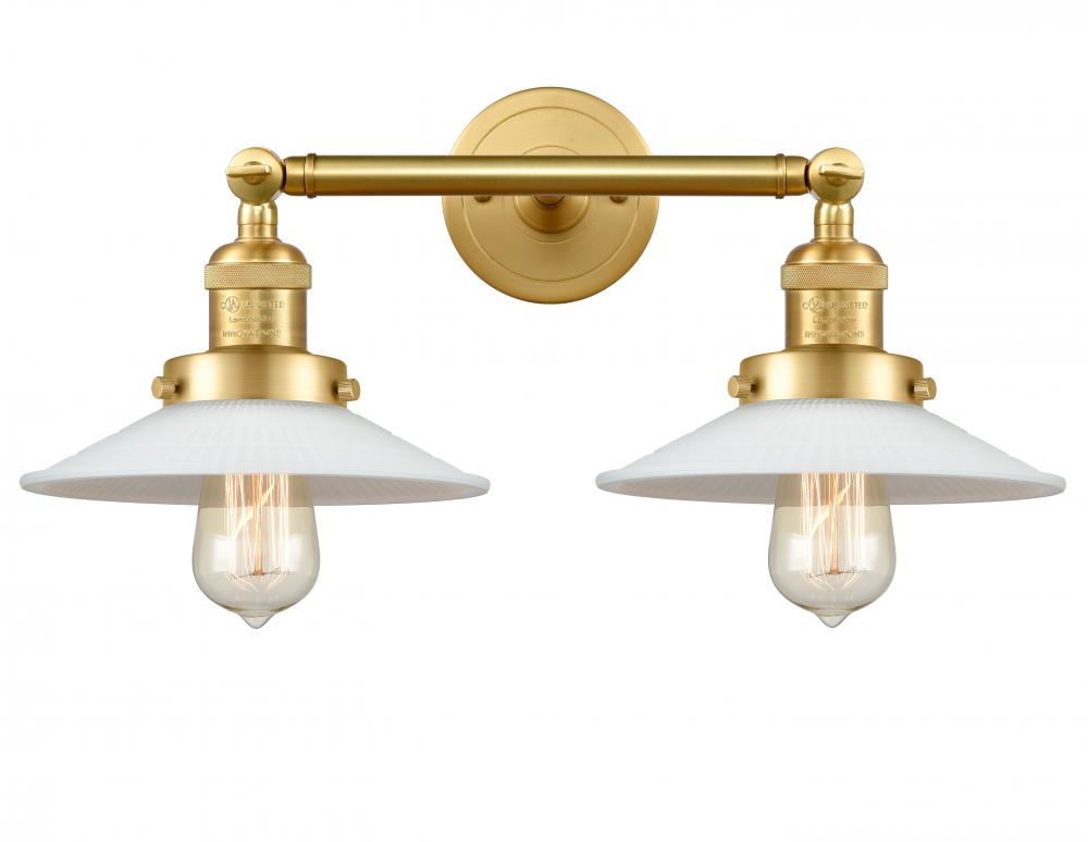 Halophane - 2 Light - 18 inch - Satin Gold - Bath Vanity Light