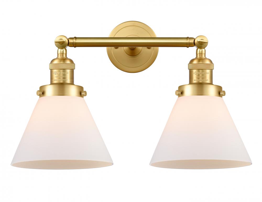 Cone - 2 Light - 18 inch - Satin Gold - Bath Vanity Light