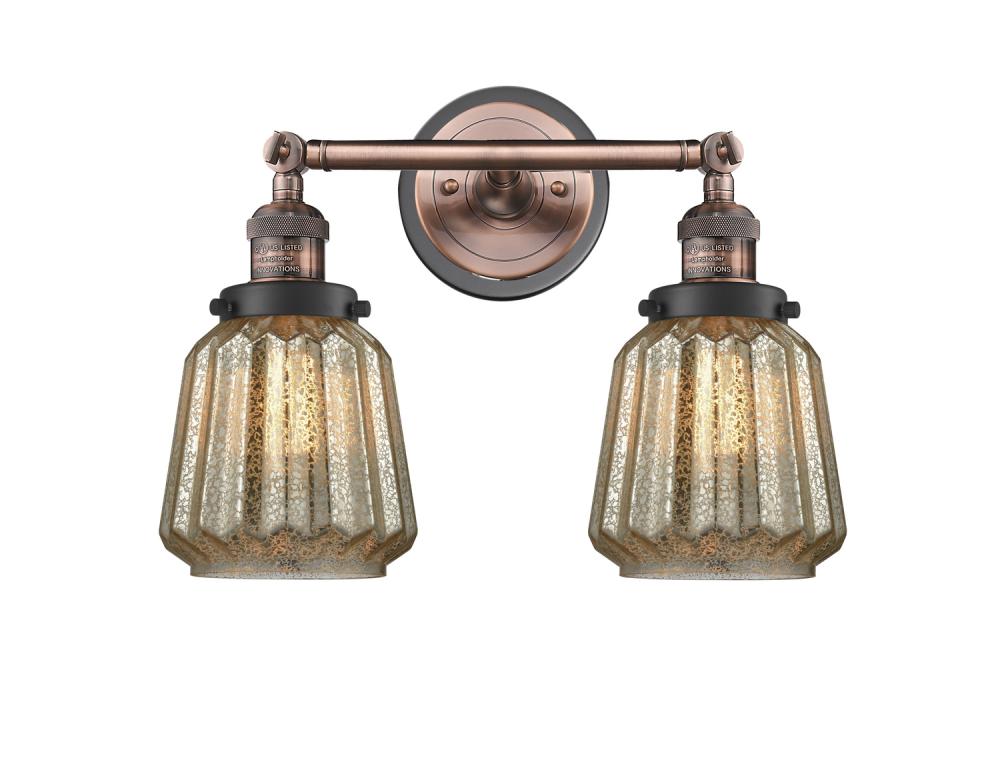 Chatham - 2 Light - 16 inch - Antique Copper - Bath Vanity Light