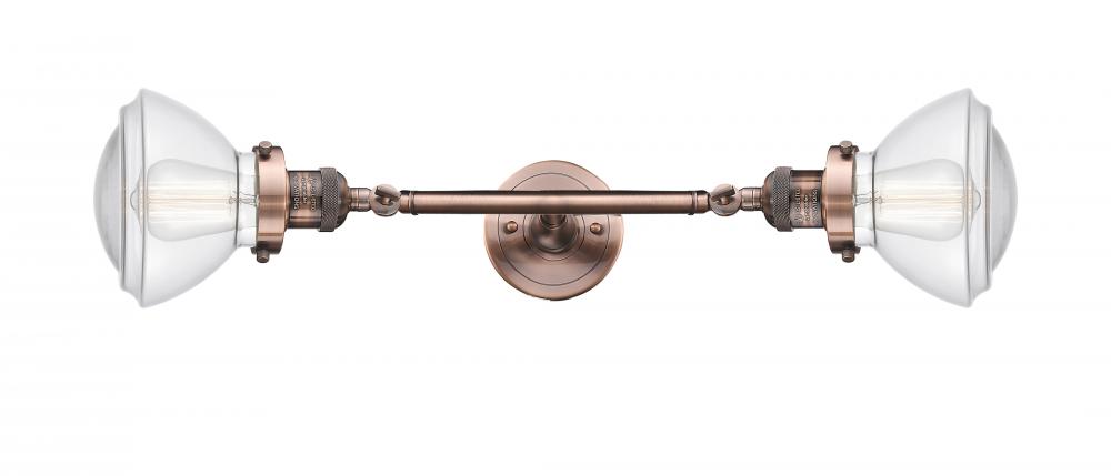 Olean - 2 Light - 7 inch - Antique Copper - Adjustable Bath Vanity Light
