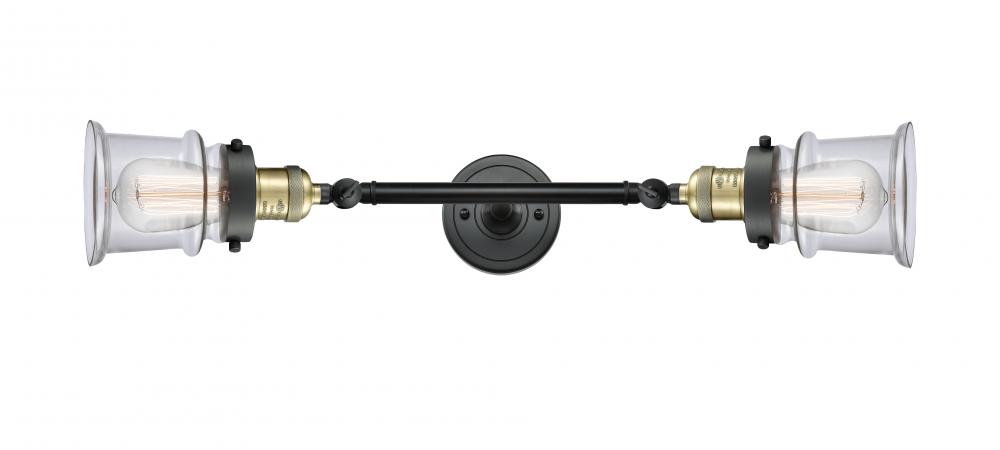 Canton - 2 Light - 6 inch - Black Antique Brass - Adjustable Bath Vanity Light