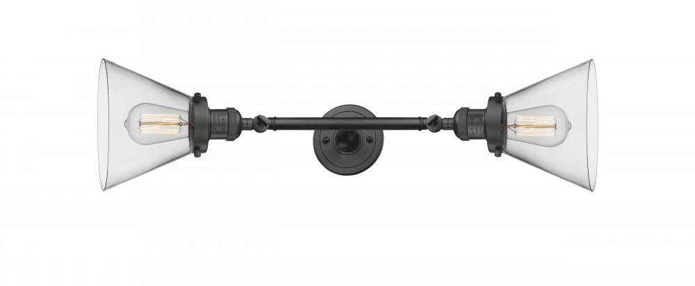Cone - 2 Light - 8 inch - Oil Rubbed Bronze - Adjustable Bath Vanity Light