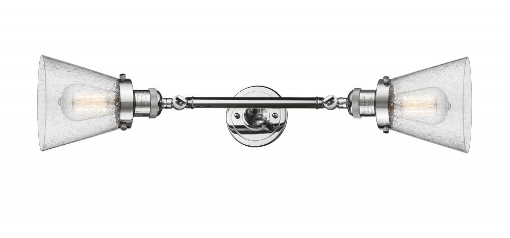 Cone - 2 Light - 6 inch - Polished Chrome - Adjustable Bath Vanity Light