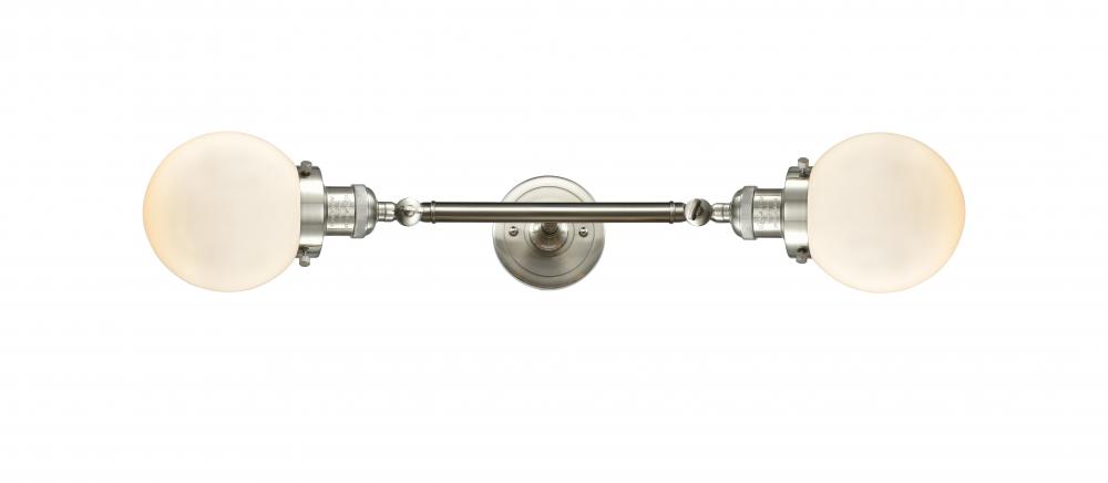 Beacon - 2 Light - 6 inch - Brushed Satin Nickel - Bath Vanity Light