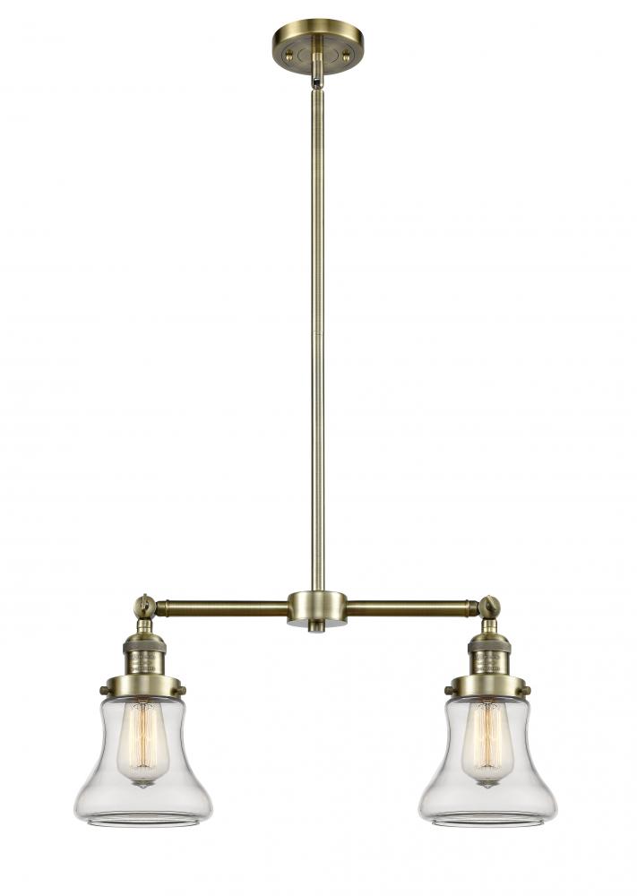 Bellmont - 2 Light - 21 inch - Antique Brass - Stem Hung - Island Light