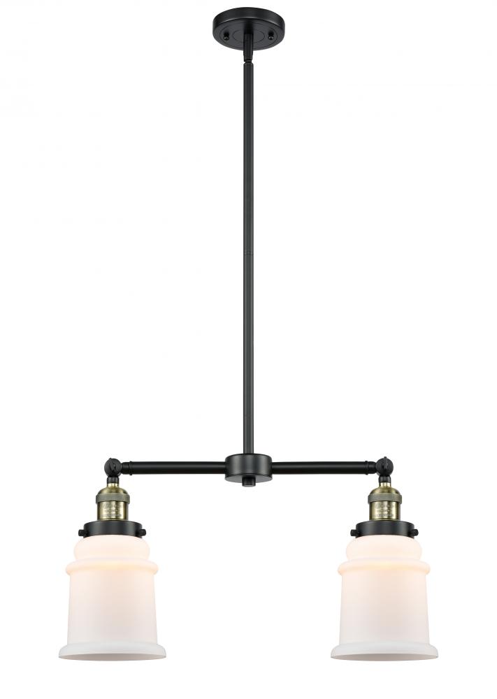 Canton - 2 Light - 21 inch - Black Antique Brass - Stem Hung - Island Light