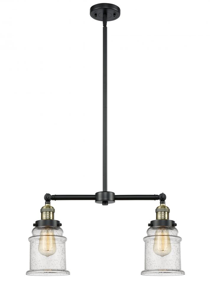 Canton - 2 Light - 21 inch - Black Antique Brass - Stem Hung - Island Light