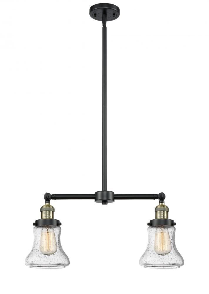 Bellmont - 2 Light - 21 inch - Black Antique Brass - Stem Hung - Island Light