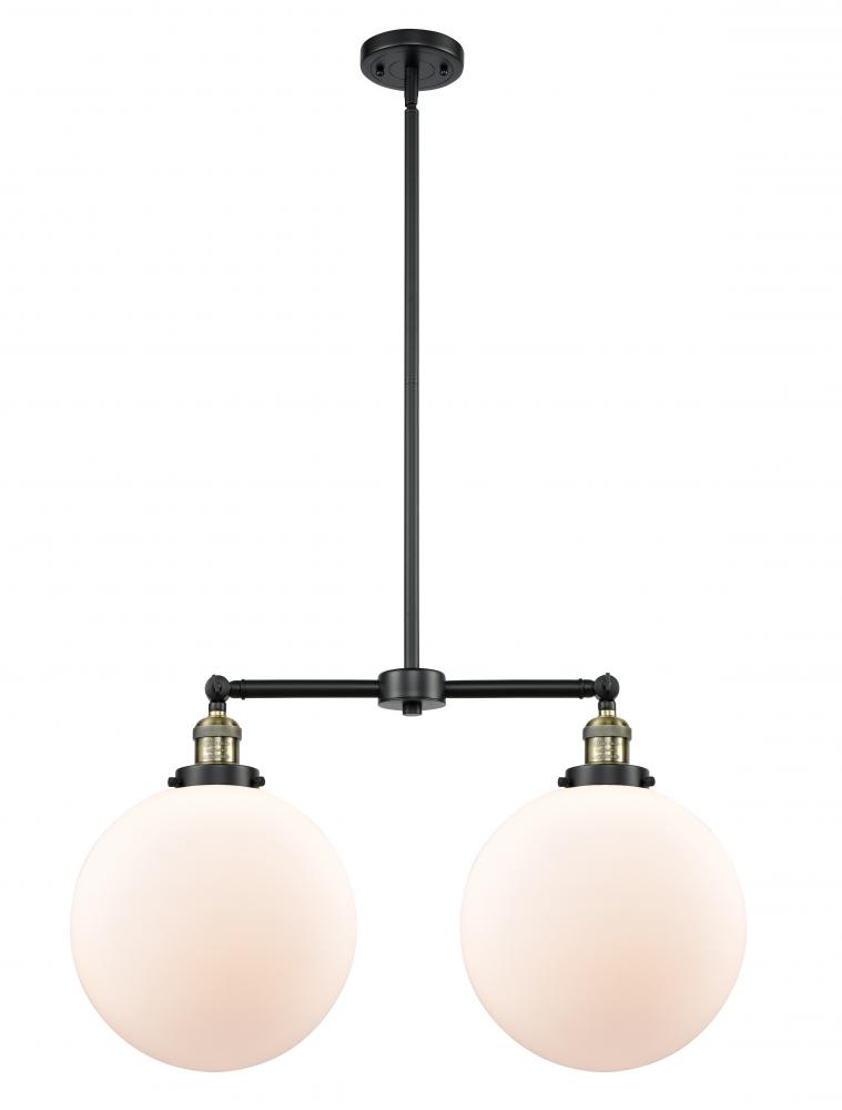 Beacon - 2 Light - 27 inch - Black Antique Brass - Stem Hung - Adjustable Island Light