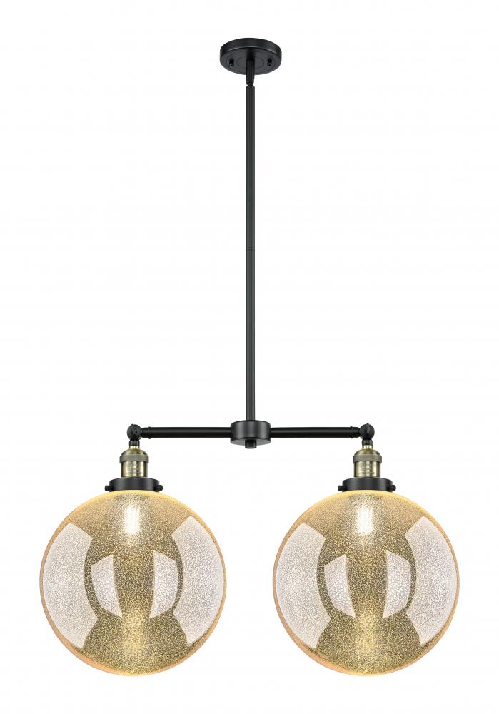 Beacon - 2 Light - 27 inch - Black Antique Brass - Stem Hung - Adjustable Island Light