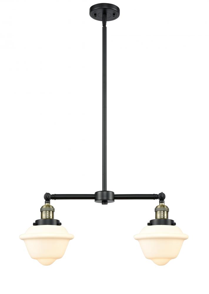 Oxford - 2 Light - 24 inch - Black Antique Brass - Stem Hung - Island Light