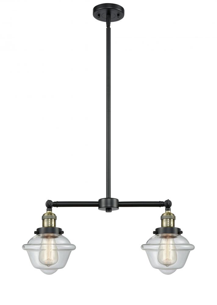 Oxford - 2 Light - 24 inch - Black Antique Brass - Stem Hung - Island Light