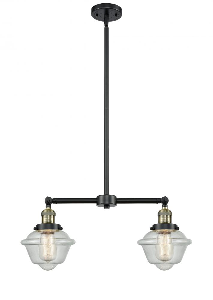 Oxford - 2 Light - 24 inch - Black Antique Brass - Stem Hung - Island Light