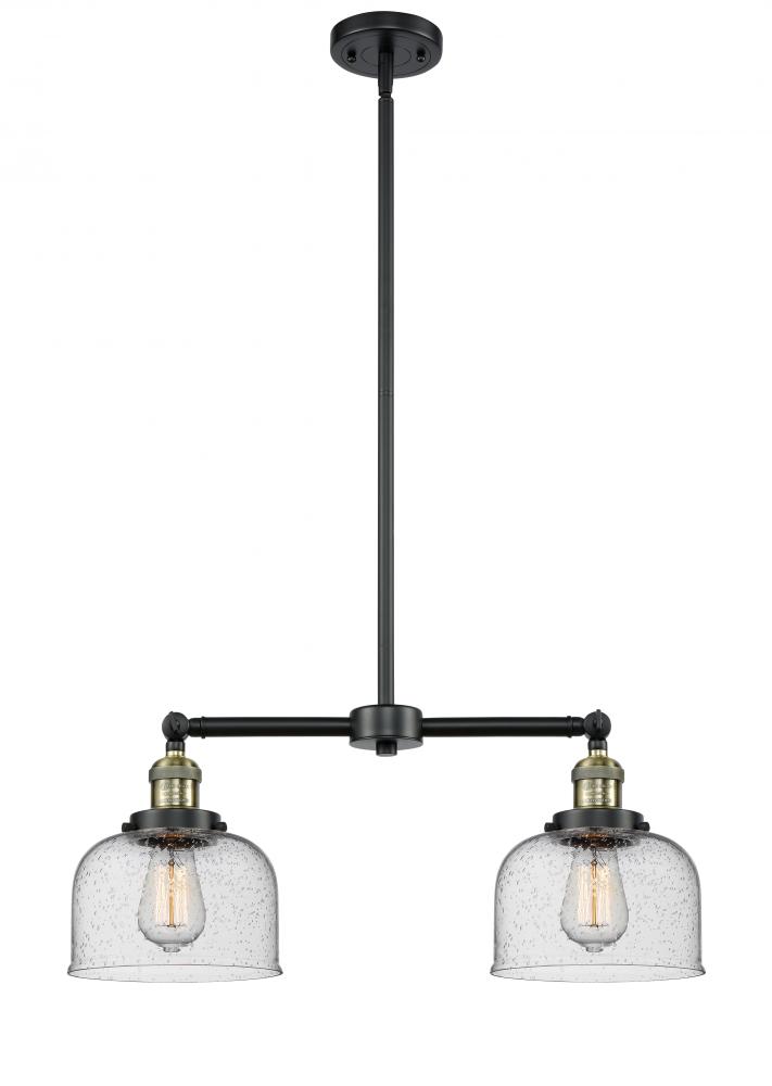Bell - 2 Light - 21 inch - Black Antique Brass - Stem Hung - Adjustable Island Light