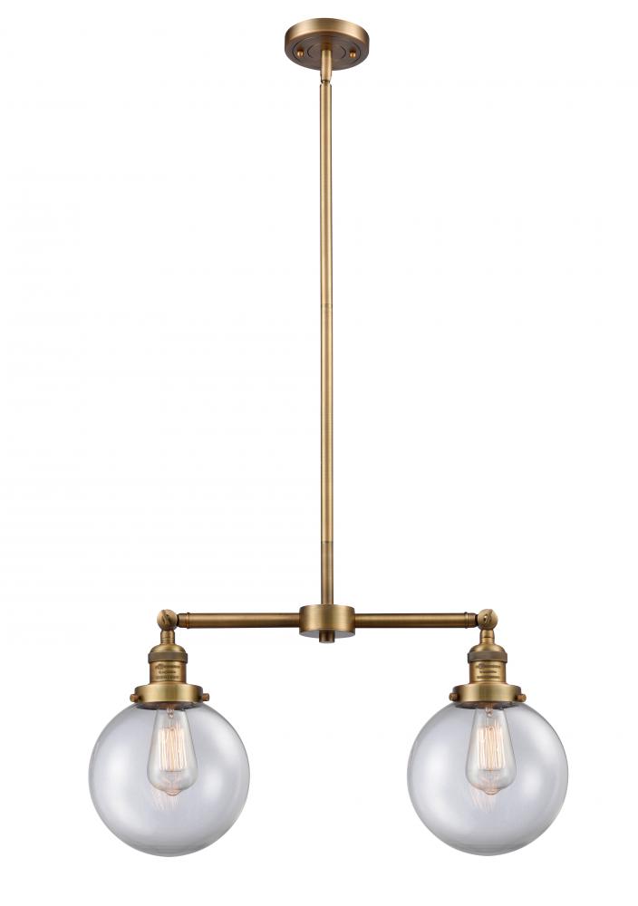 Beacon - 2 Light - 25 inch - Brushed Brass - Stem Hung - Adjustable Island Light