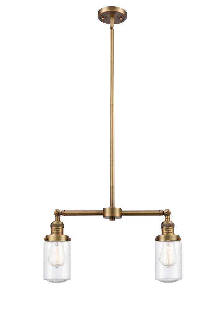 Dover - 2 Light - 21 inch - Brushed Brass - Stem Hung - Island Light