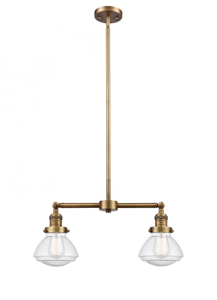 Olean - 2 Light - 22 inch - Brushed Brass - Stem Hung - Island Light