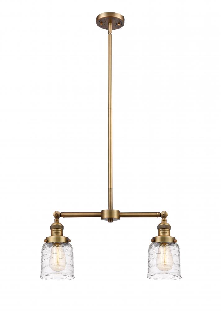 Bell - 2 Light - 21 inch - Brushed Brass - Stem Hung - Island Light