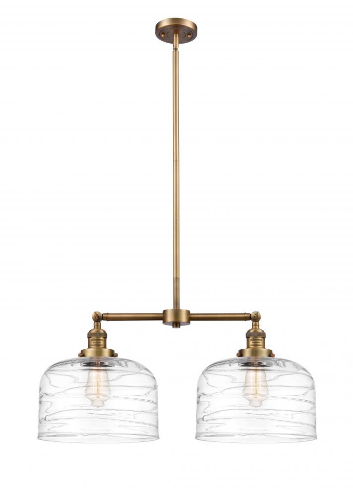 Bell - 2 Light - 21 inch - Brushed Brass - Stem Hung - Island Light