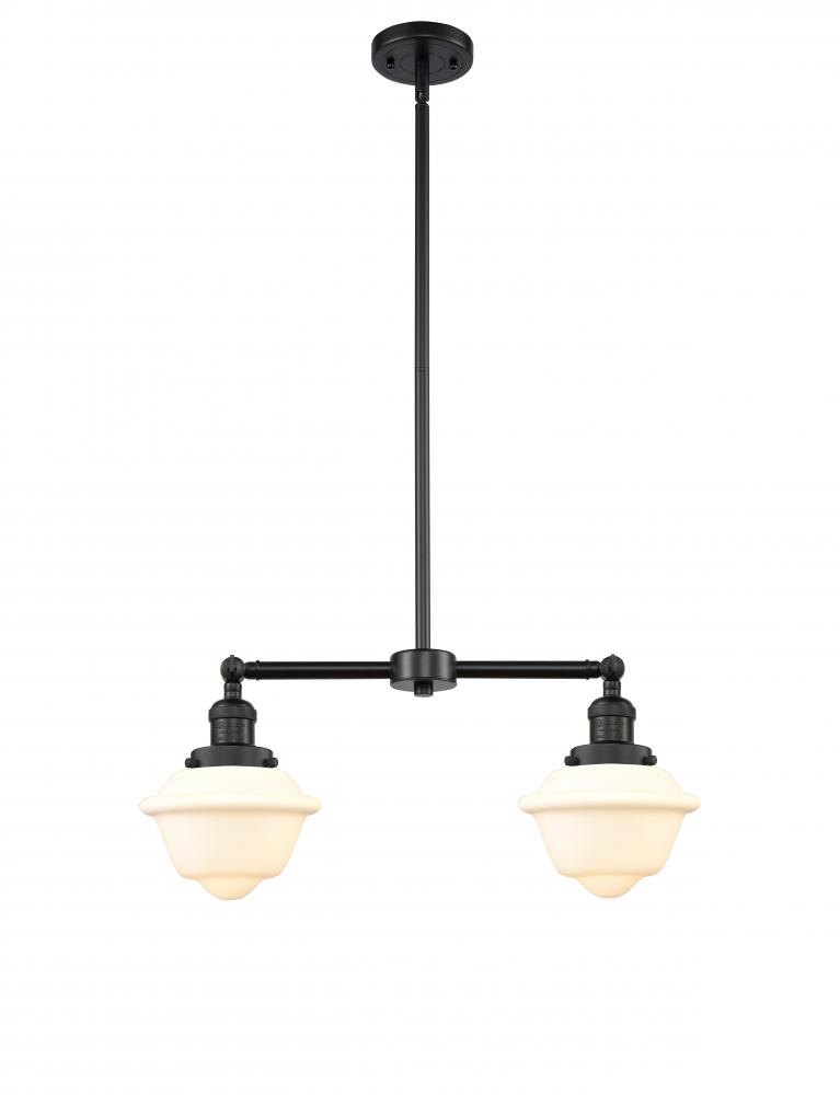 Oxford - 2 Light - 24 inch - Matte Black - Stem Hung - Island Light