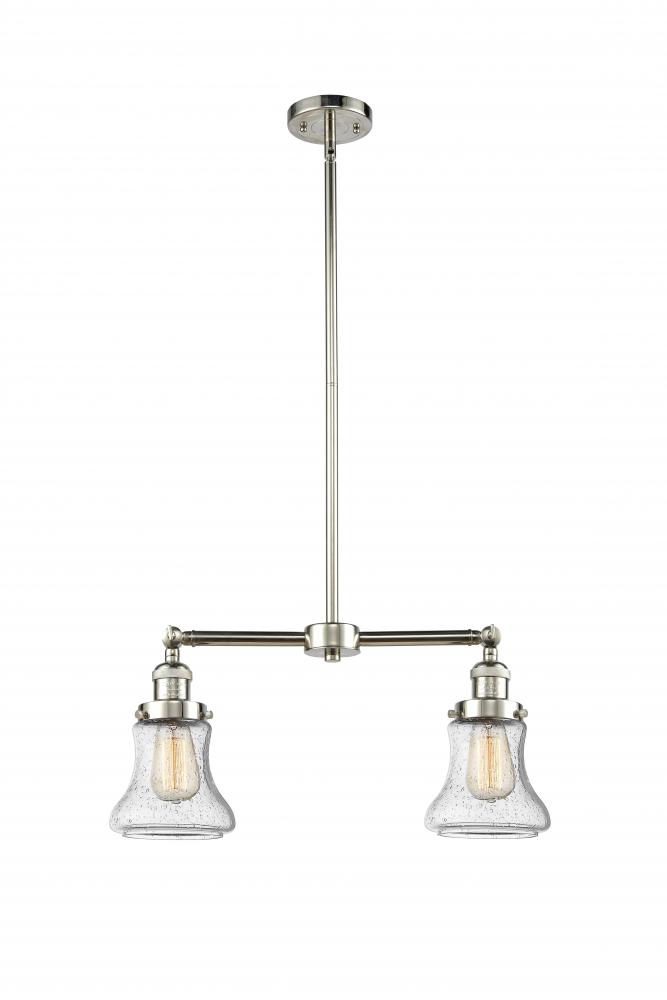 Bellmont - 2 Light - 21 inch - Polished Nickel - Stem Hung - Island Light