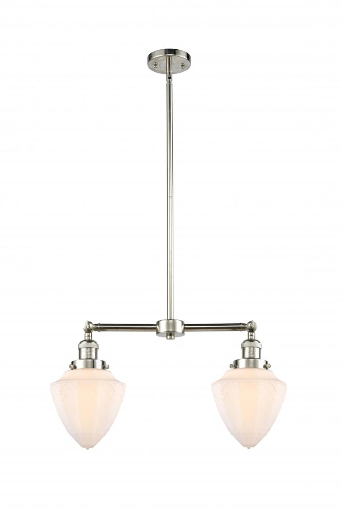 Bullet - 2 Light - 24 inch - Polished Nickel - Stem Hung - Island Light