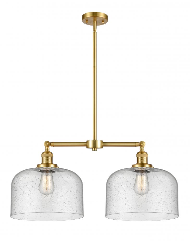 Bell - 2 Light - 21 inch - Satin Gold - Stem Hung - Island Light