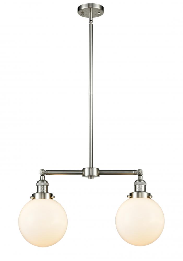 Beacon - 2 Light - 25 inch - Brushed Satin Nickel - Stem Hung - Adjustable Island Light