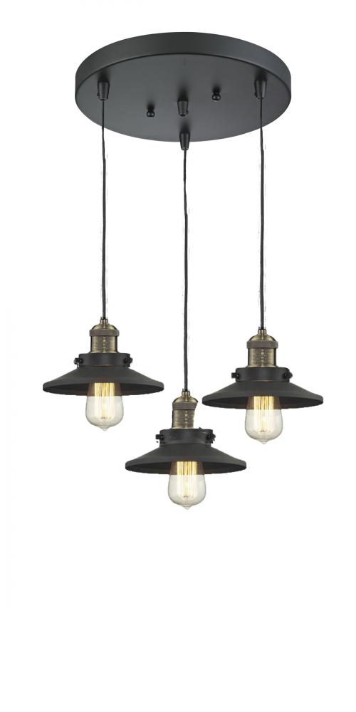 Railroad 3 Light Multi-Pendant
