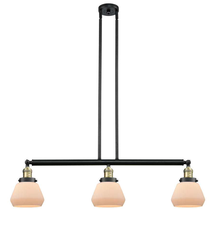 Fulton - 3 Light - 39 inch - Black Antique Brass - Stem Hung - Island Light