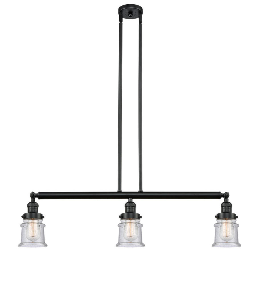 Canton - 3 Light - 39 inch - Matte Black - Stem Hung - Island Light