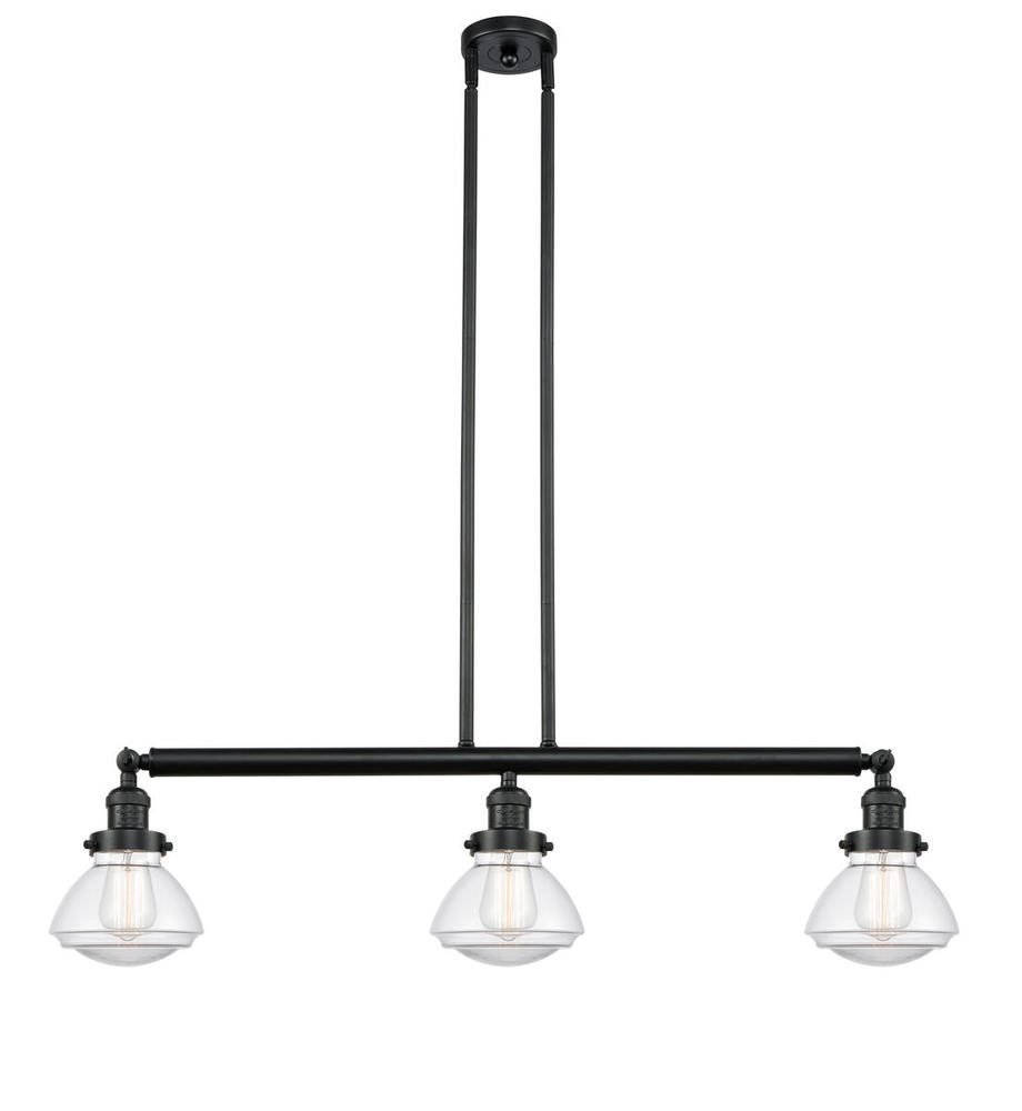 Olean - 3 Light - 39 inch - Matte Black - Stem Hung - Island Light