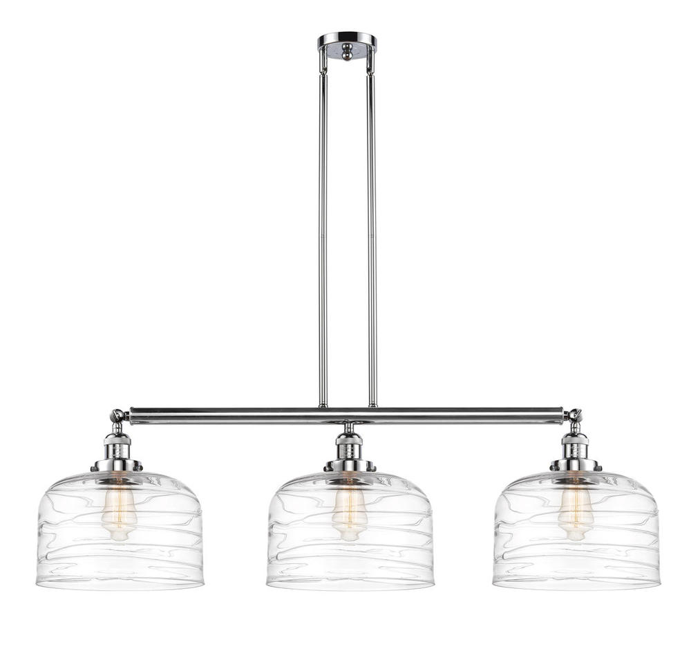 Bell - 3 Light - 42 inch - Polished Chrome - Stem Hung - Island Light